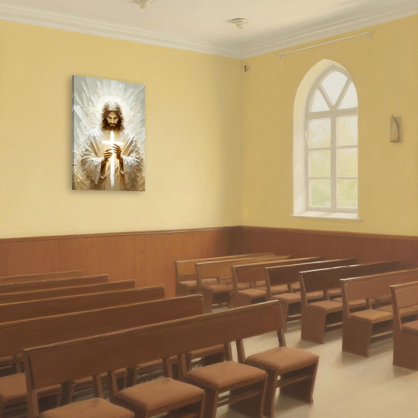 Handmade Jesus Painting Matte Canvas Wall Art