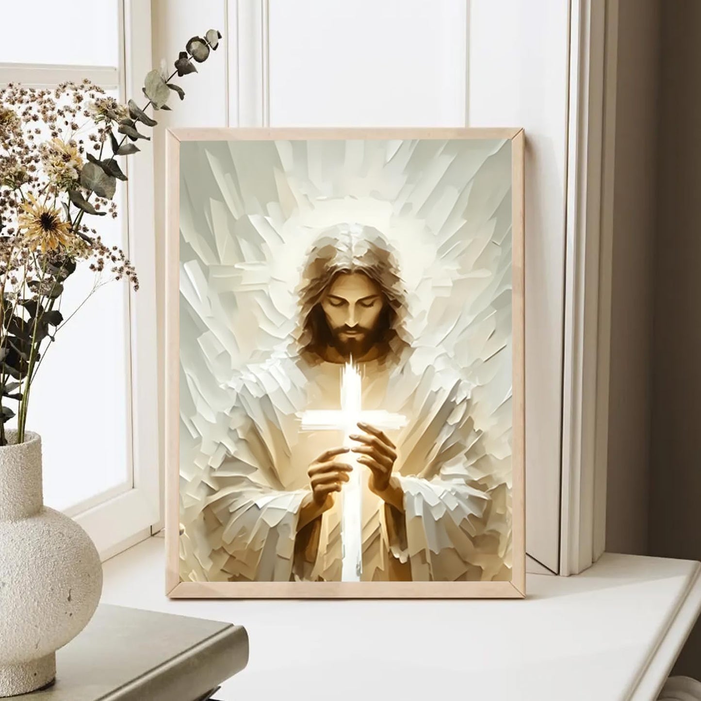 Handmade Jesus Painting Matte Canvas Wall Art